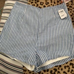 Stripped High Waisted Shorts
